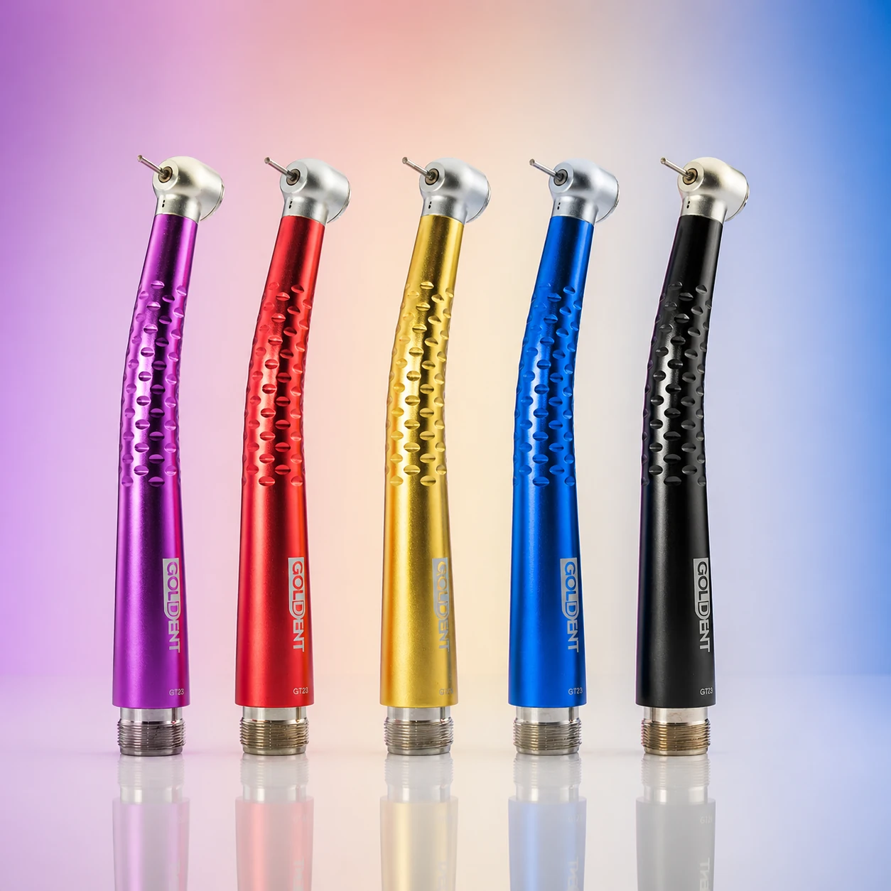 سرتوربین رنگی گلدنت (Colored Dental Turbine) | شرکت: Goldent | دنتالاین سرتوربین رنگی گلدنت (Colored Dental Turbine) | شرکت: Goldent | دنتالاین