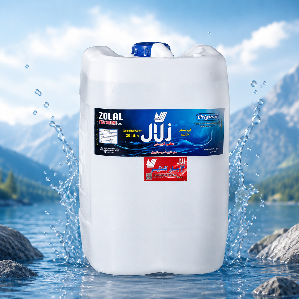 718b96d4-6771-494f-a8aa-bf602fb6f898 آب مقطر (آب دیونیزه) 20 لیتری | شرکت : زلال طب شیمی - تصویر 1